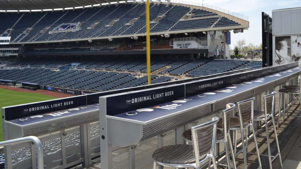 Kauffman Stadium Drink Rails and Table Tops