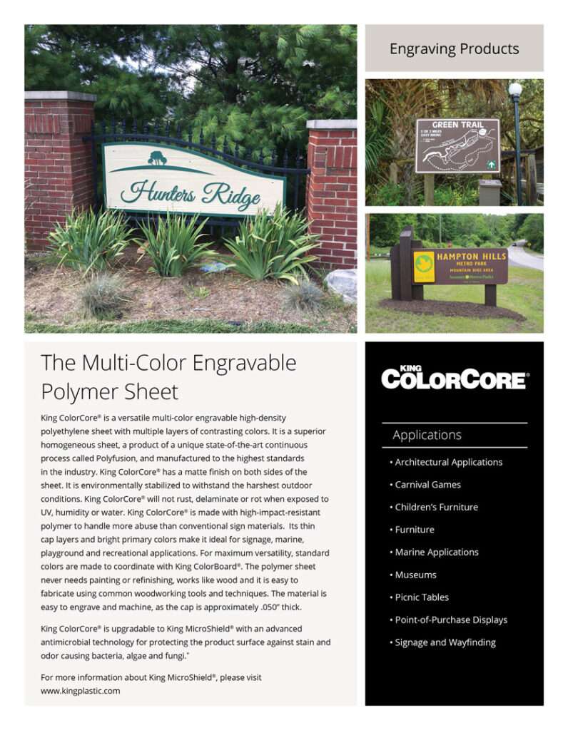 King ColorCore® Product Literature