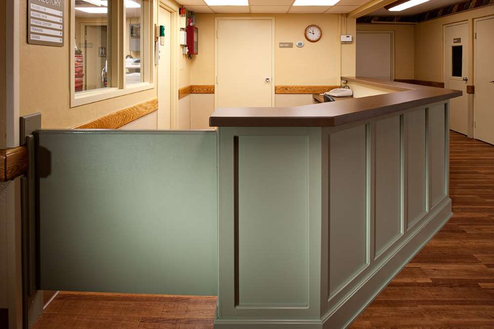 Nurses Station using King StarBoard® ST upgraded to King MicroShield® with an exclusive antimicrobial additive