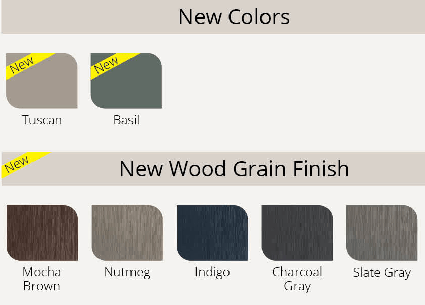 New colors and wood grain finishes for King DuraStyle® cabinets