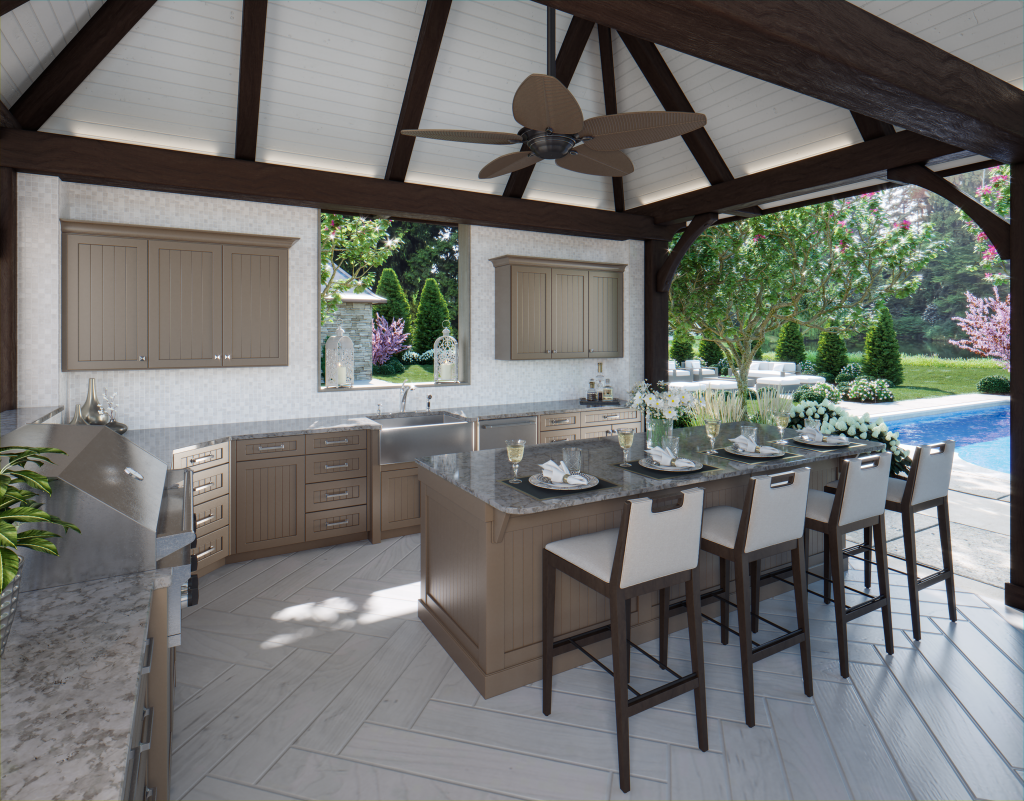 Nutmeg Beaded Door Style